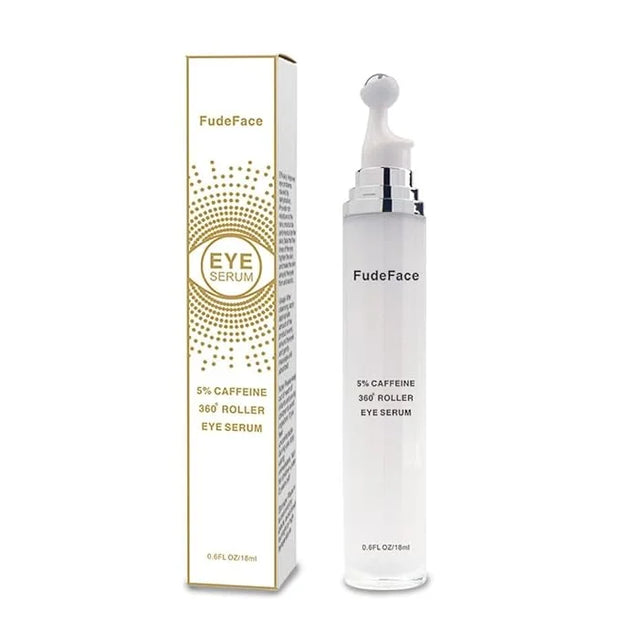 5% Caffeine Eye Serum and Under Eye Roller Cream for Dark Circles and Puffiness, Cafeine with 360° Massage Ball Reduce Wri...