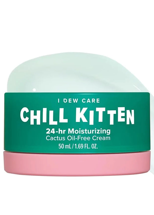 I DEW CARE Heartleaf Face Cream - Chill Kitten | Moisturizer with Moringa Seed, Prickly Pear, Aloe Vera Gel, Cactus Oil-Fr...