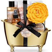Spa Gift Baskets For Women - Luxury Bath Set With Honey & Almond - Spa Kit Includes Body Wash, Bubble Bath, Lotion, Bath S...