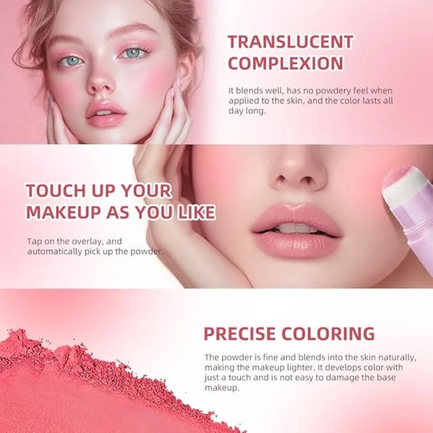 Soft Face Blush Stick, Matte Natural Long Lasting Blush for a Flawless Finish, Creamy Blendable Formula for All Skin Types...