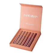 R.Y.M 6 Pcs Red Matte Liquid Stick Set, Natural, Moisturizing, Plumper Lip Gloss Set, Long Lasting for lip color, with bea...