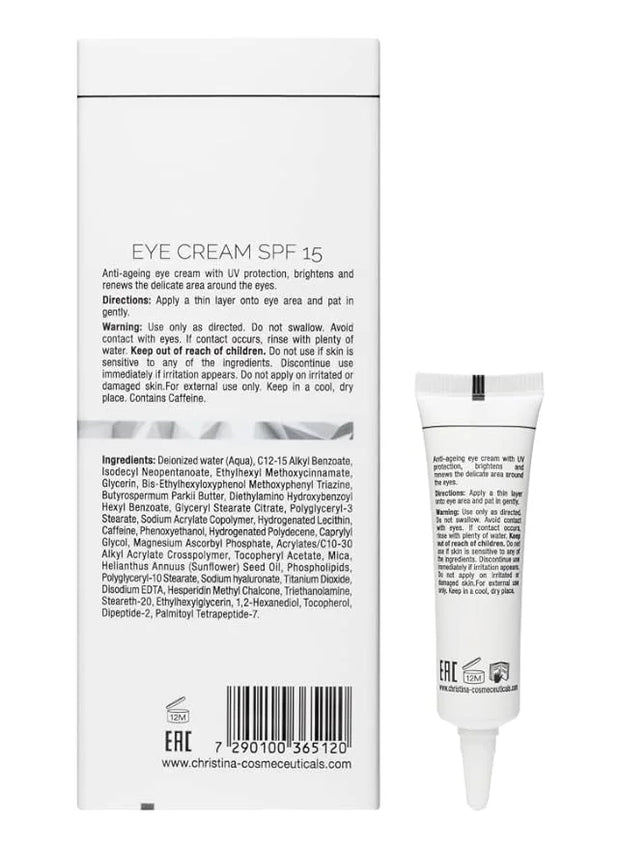 '-CHRISTINA- Illustrious Eye Cream with SPF 15 and Hyaluronic Acid | Peptide Cream with Vitamin E for Revitalizing, Nouris...