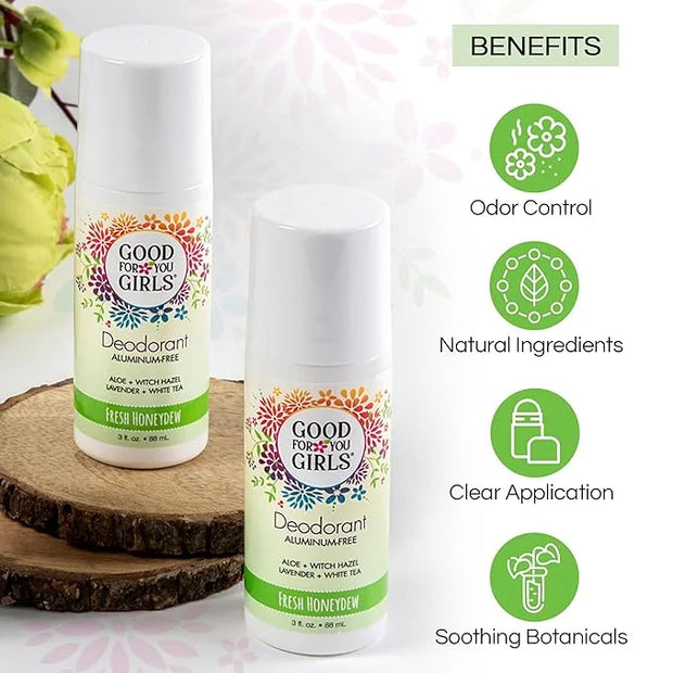 Good for You Girls Aluminum-Free, Natural & Vegan Deodorant for Kids, Preteens, Teens, Safe & Effective Odor Protection, C...