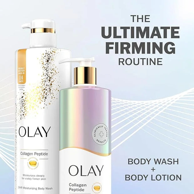 Olay Body Lotion for Women, Firming with Collagen Peptides Serum, Visibly Firmer Skin, 24hr Moisture & Hydration, Fast Abs...