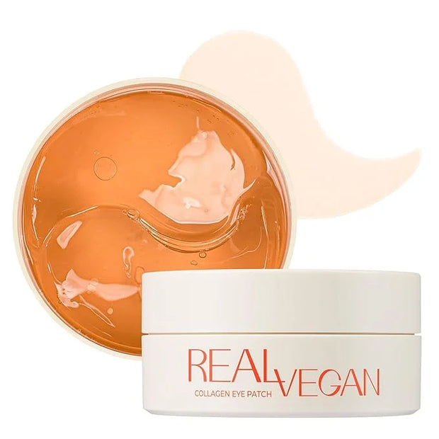 KLAVUU Real Vegan Collagen Eye Patches (60 Patches) - Korean Overnight Under Eye Mask for Puffy, Sagging Eyes, Fine Lines ...