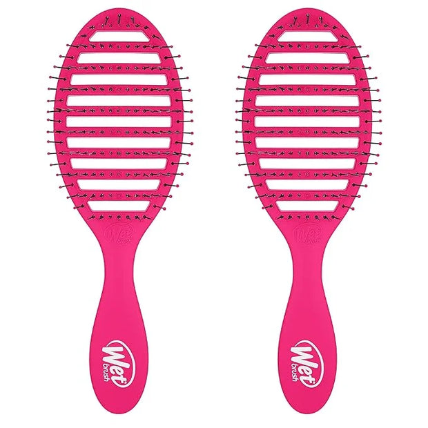Wet Brush Speed Dry Hair Brush - Pink - Vented Design and Ultra Soft HeatFlex Bristles Are Blow Dry Safe With Ergonomic Ha...