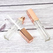 Mini Skater 6pcs 5ML Clear Empty Lip Gloss Tubes With Wand Reusable Refillable Travel Dispenser Bottle Vial With Rubber St...