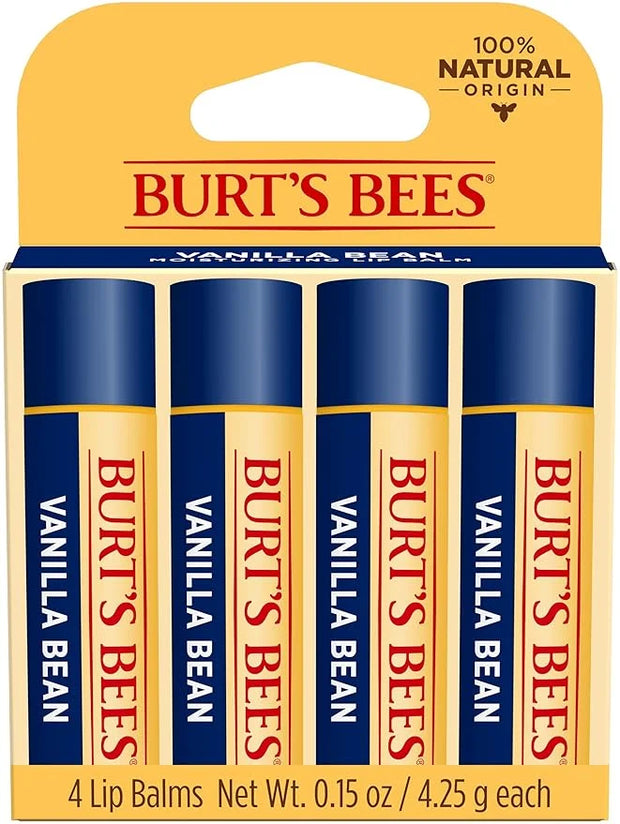 Burt's Bees 100% Natural Moisturizing Lip Balm, Vanilla Bean - 4 Tubes - Product Image