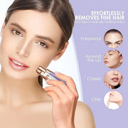 Eyebrow Facial Trimmer: 2 in1 Rechargeable Facial Hair Removal and Eyebrow Shaver - Face Lips Body Painless Facial Razor w...