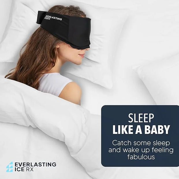 Everlasting Ice RX Cooling Eye Mask for Puffiness - Gel Eye Mask Reusable - Eye Ice Pack for Migraines, Sinus Pain, Sore E...