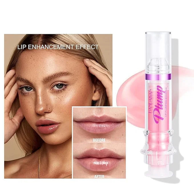 3PCS Plumping Lip Oil With Chili Extract - Fuller Lips Instantly! Ultra-Hydrating & Nourishing, Glossy Finish Lip Glow Oil...
