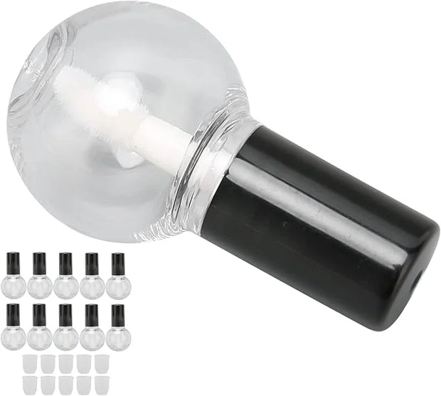 10Pcs 5ml Empty Lip Gloss Tubes Containers Cute Ball Type Plastic Refillable DIY Lip Gloss Bottle, Reusable Empty Bottle T...