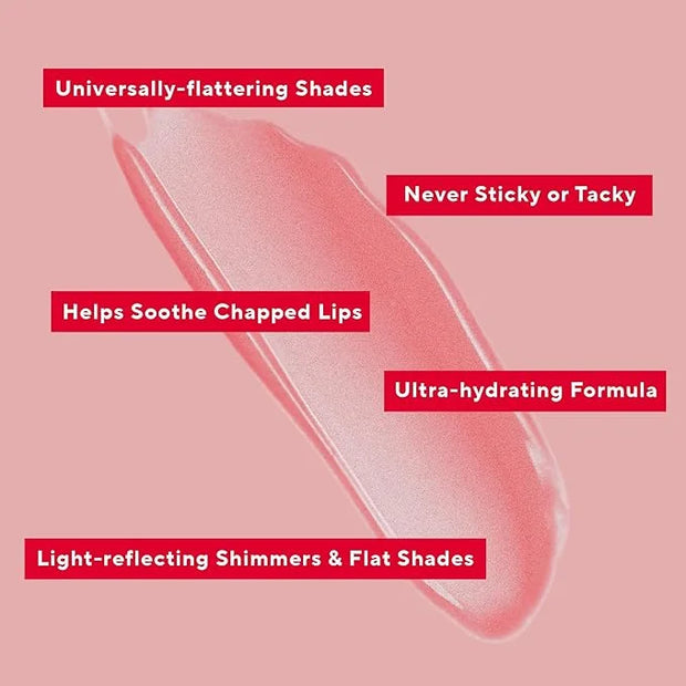 Mirabella Luxe Advanced Lip Gloss, Hydrating Non-Sticky High-Shine Lip Gloss for Women, Infused with Vitamin E & Jojoba Oi...