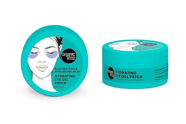 Hyaluronic Acid & Blue Matcha Deep Hydration, Hydrogel Eye Patches for Dark Circles, Fight Wrinkles & Fine Lines, Dark Spo...