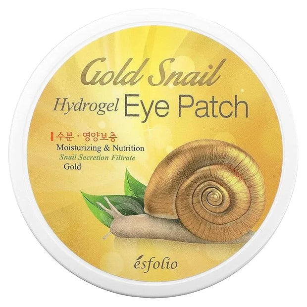 esfolio Gold Snail Hydrogel Eye Patch – Refreshing & Moisturizing Under-Eye Mask for Dark Circles, Puffiness, and Tired Ey...