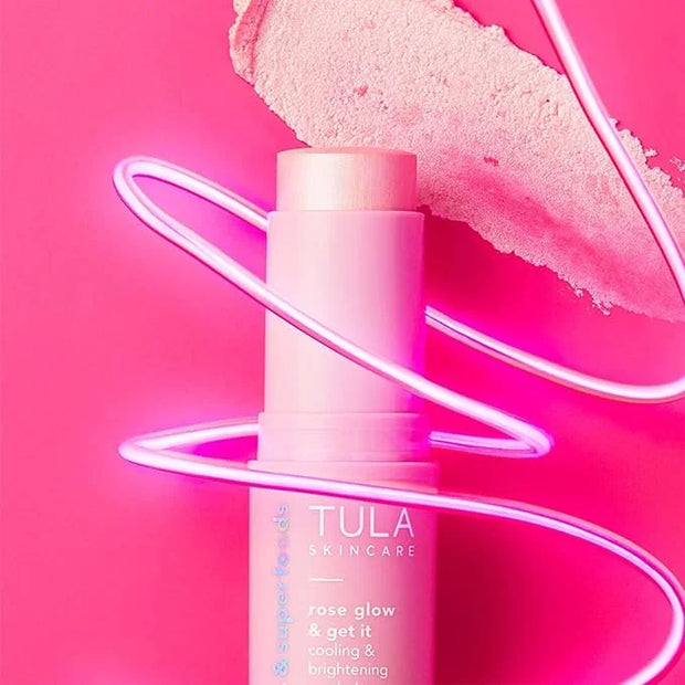 TULA Skin Care Eye Balm Rose Glow - Dark Circle Treatment, Instantly Hydrate and Brighten Undereye Area, Portable and Perf...