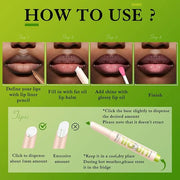 Brown Lip Liner Pink Lip Gloss Fat Oil Slick Click Clear Shimmer, Ultra-Hydrating Lip Balm Tinted Lip Glow Oil for Women M...