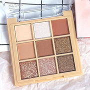 9Colors Nude Champagne Gold Rose Brown Colorful Glitter Eyeshadow Palette Makeup,Korean Natural Neutral Rainbow Eyeshadow ...