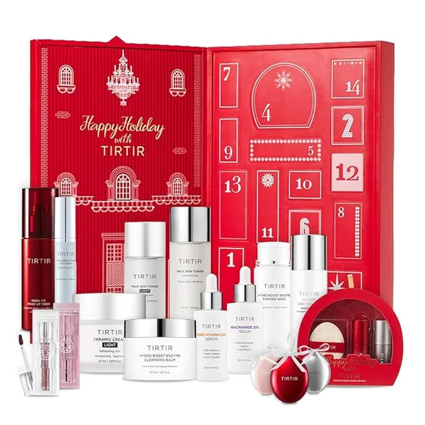 TIRTIR Advent Calendar 2024 | 16 Days of Holiday Gift Set for Women, Skincare and Makeup Set, Stocking Stuffers, Skincare ...