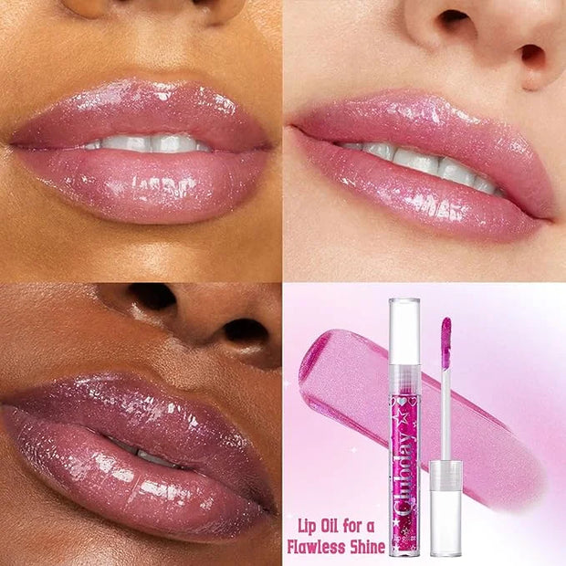 Jcoos Lip Gloss Lip Oil, Glitter Clear Lip Gloss, Purple Lip Gloss, Moisturizing, Shiny, Hydrating Lip Oil, Mint & Grapes ...