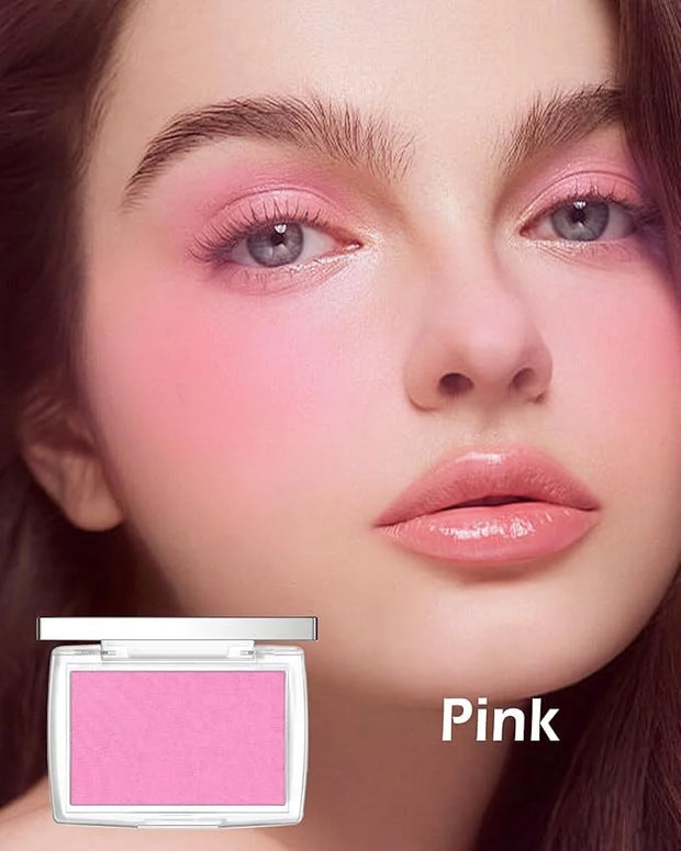 Pink Powder Blush Palette, Matte Powder Makeup Blush for Cheeks, Natural Glow Face Blush Contour Palette, Lightweight,Smoo...