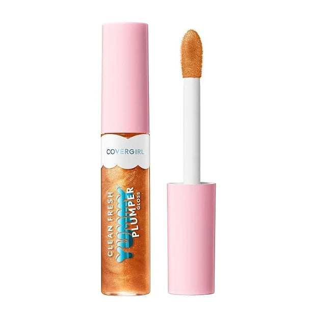Covergirl Clean Fresh Yummy Plumper Lip Gloss, 900 It's Gold Outside, Shiny, Vegan Formula, Easy to Apply, Minty Flavor, 0...