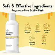 ECZEMA HONEY Fragrance-Free Oatmeal Comfort Bubble Bath - Sensitive Skin Body Wash & Bath Soak - Moisturizing Bath Product...