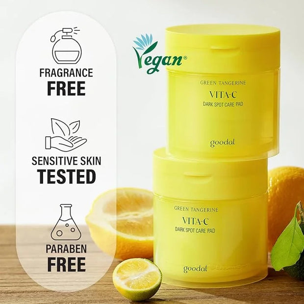 GOODAL [Bundle] Green Tangerine Vita C Skin Care Duo : Toner Pads, Eye Patch - Product Image