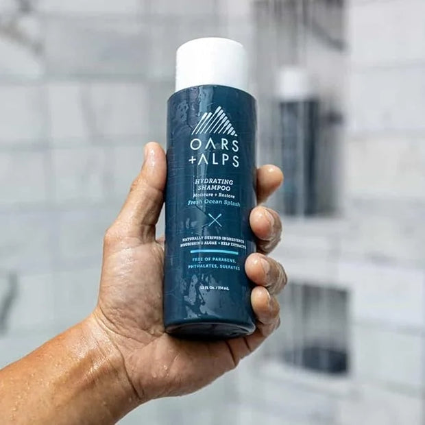 Oars + Alps Men's Sulfate Free Hydrating Shampoo, Infused with Kelp and Algae Extracts, Fresh Ocean Splash, 13.5 Fl Oz - P...