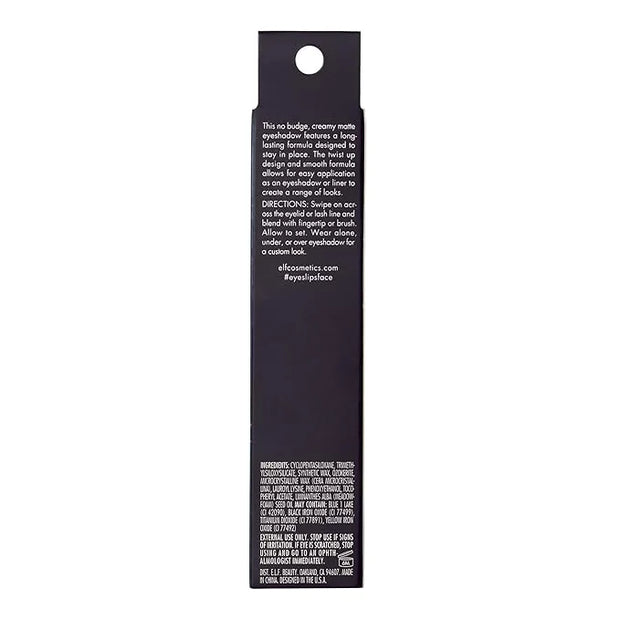 e.l.f. No Budge Matte Shadow Stick, One-Swipe Cream Eyeshadow Stick, Long-Wear & Crease Resistant, Matte Finish, Out of Si...