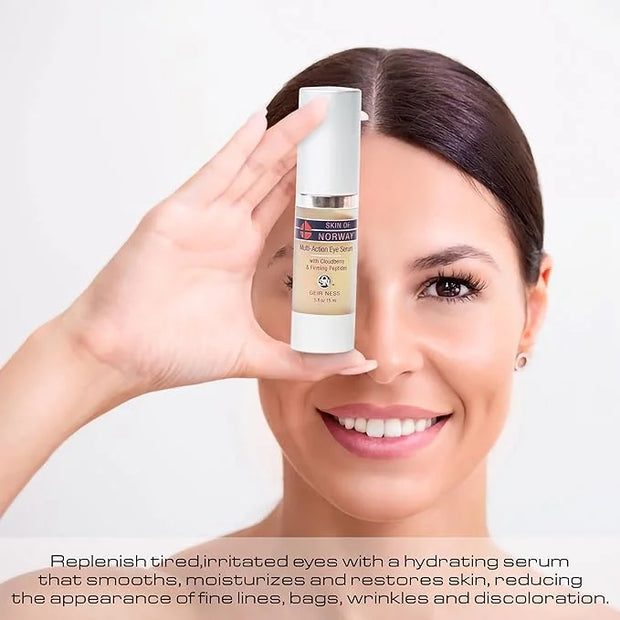 Geir Ness Skin of Norway Multi-Action Eye Serum - Cloudberry & Firming Peptides - Illuminate Dark Circles - For Tired and ...