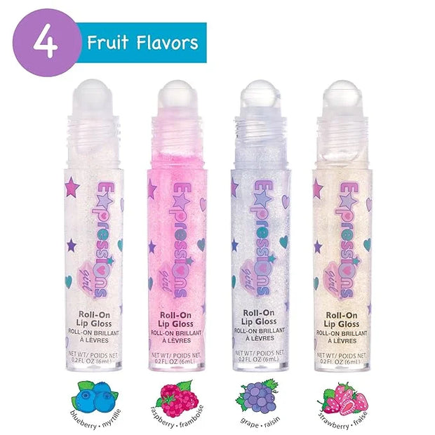 12pc Lip Gloss Necklace, Fruit Flavored Lip Gloss Set, Lip Gloss Value Pack, Teen Girls Party Favors, Non Toxic Lip Gloss ...