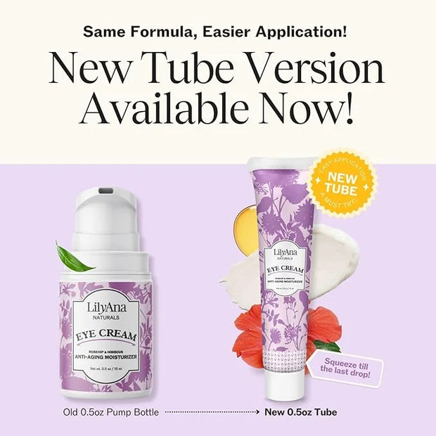 LilyAna Naturals Eye Cream for Dark Circles and Puffiness, Under Eye Cream for Wrinkles and Bags, Anti Aging Cream helps I...