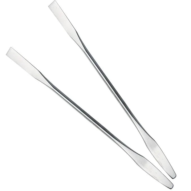2Pcs Stainless Steel Cosmetic Mixing Makeup Spatula Nail