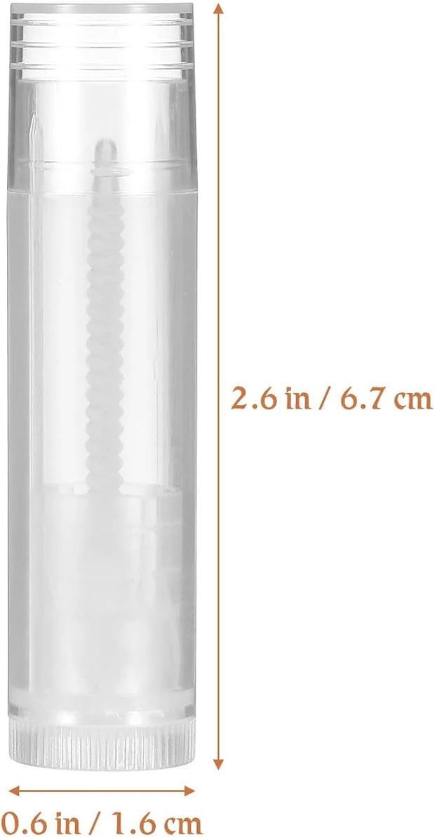 Lip Gloss Clear 50Pcs Empty Lipstick Tubes Transparent Plastic Empty Lip Balm Containers Lip Gloss Holders Empty Lip Gloss...