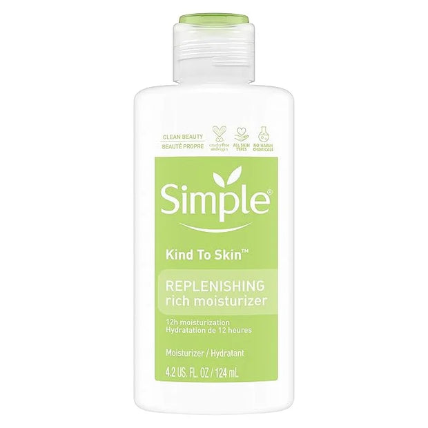 Simple Kind to Skin Face Moisturizer For Sensitive Skin Replenishing Rich 12-Hour Moisturization for All Skin Types 4.2 oz...