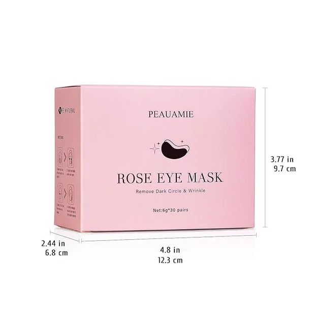 Under Eye Patchs Rose Eye Mask for Dark Circles and Puffiness Wrinkle Eye Bags 30 Pairs - Product Image