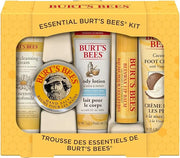 Burt's Bees Mothers Day Gifts Essential Beauty Set, 5 Travel Size - Deep Cleansing Cream, Hand Salve, Body Lotion, Foot Cr...