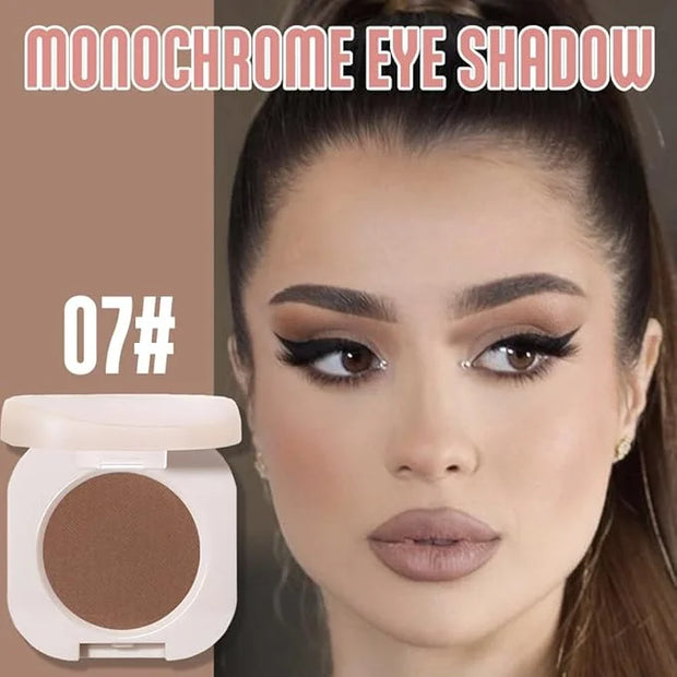 Matte Single Eyeshadow Palette Makeup for Green Blue Eyes, Dark Brown Matte Eyeshadow For Old Women, Holographic Multichro...
