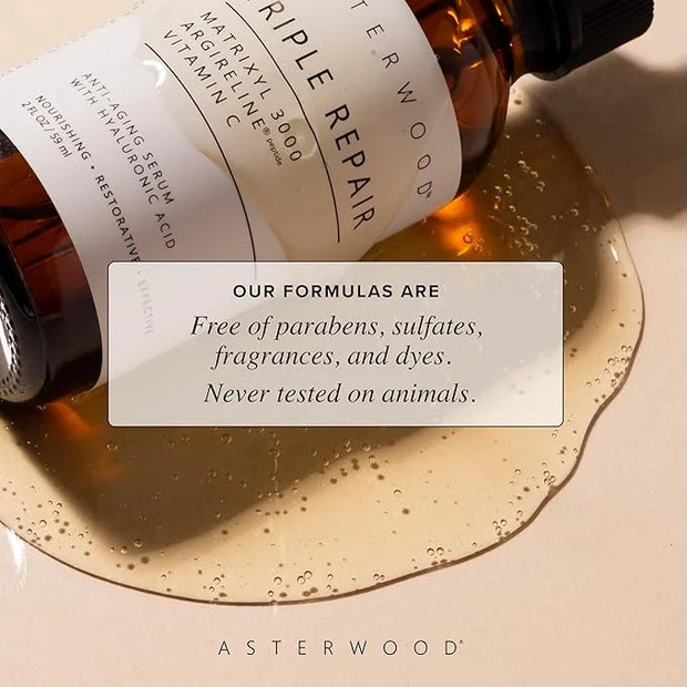 Asterwood Triple Repair Matrixyl 3000 + Argireline + Hyaluronic Acid + Vitamin C Serum for Face - Anti-Aging, Collagen Boo...