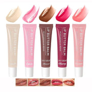 5 Colors Lip Balm Butter,Hydrating Lip Gloss Set,Plumping Lip Glow Oil,Nourishing Lip Care Repair Lip Mask with Natural In...