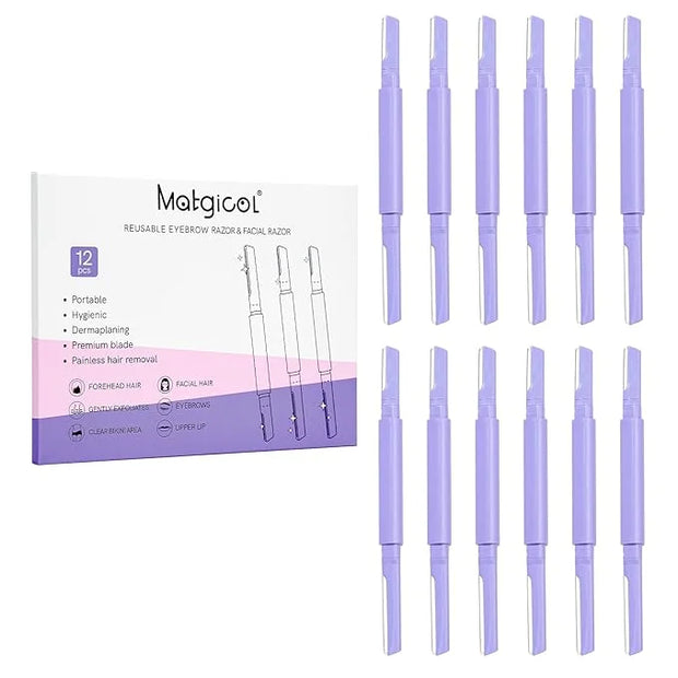 Dermaplane Razor for Women Face & Eyebrow - Dermaplaning Tool for Peach Fuzz Facial Hair Removal,High Precision Blade for ...