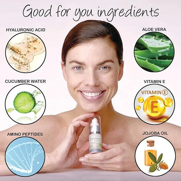 Deluvia Daily Under Eye Gel - Reduces the Appearance of Puffiness, Wrinkles, Fine Lines, Bags, Dry, Crepe Skin - Organic A...
