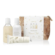 Thymes Perfumed Travel Set and Beauty Bag - Contains Body Wash, Body Lotion & Hand Cream - Goldleaf - Product Image