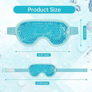 2 PCS Reusable Ice Eye Mask - Hot Cold Therapy Gel Bead for Puffiness, Dark Circles, Bags, Dry Eyes, Headaches, Migraines,...