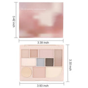 Shimmer Matte Eyeshadow Palette.Longwearing Highly Pigmented Natural Beige
