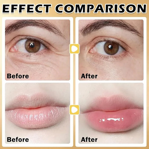 30 PCS Lip Mask Under Eye Mask 24K Gold Eye Mask,Moisturizing Nourishing Lip Mask for Dry Lips,Eye Patches for Puffy Eyes ...