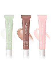 Tinted Lip Butter Balm,3 Colors Hydrating Lip Balm Lip Gloss Vanilla Sheer Tint Stain Non-Sticky Lip Glow Oil for Instant ...