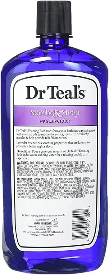 Dr. Teal's Foaming Bath Variety Gift Set (2 Pack, 34oz Ea.) - Soothe & Sleep Lavender, Glow & Radiance Vitamin C and Citru...