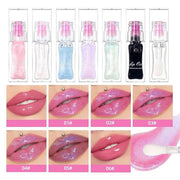 Magic Color Changing Lip Oil Ph, Glitter Lip Gloss, Upgraded Big Brush Head Moisturizing Lip Oil Long Lasting Nourishing L...